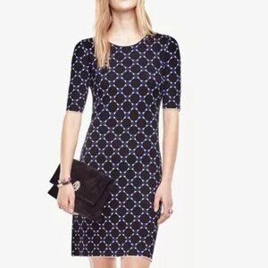Ann Taylor Size XS Circle Jacquard Sweater Dress